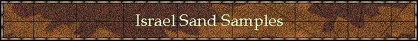 Israel Sand Samples
